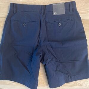 Banana Republic Men's Dark Blue Flat Front Shorts